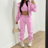 2-Piece Zipper Sweatshirt and Sweatpants Set