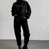 2-Piece Turtleneck Fleece and Sweatpants Set