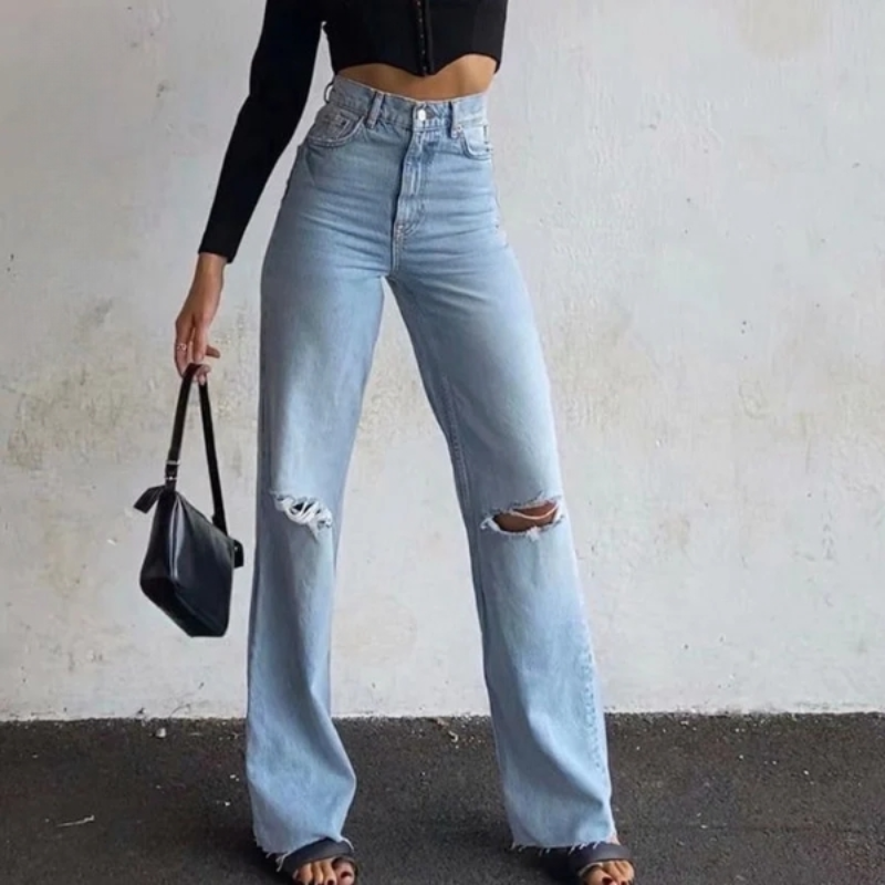 Ripped Flare Pants