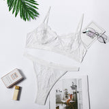 2-Piece High Waist Lingerie Set White