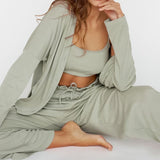 3-Piece Loungewear Set Green