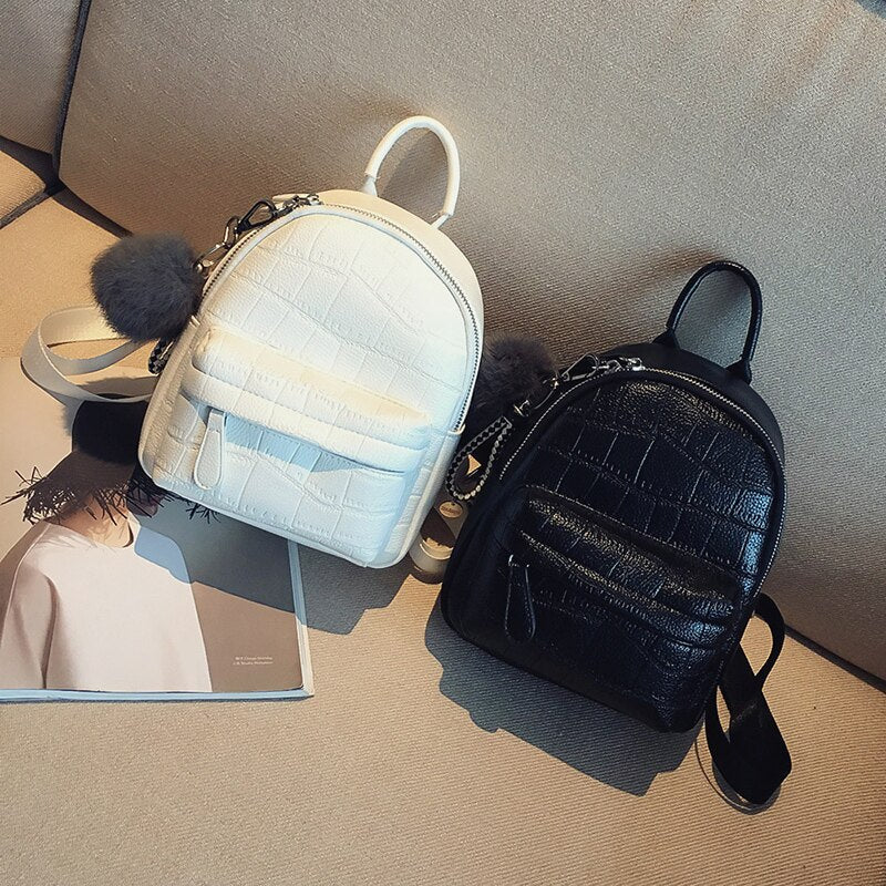 Mini Faux Leather Backpack