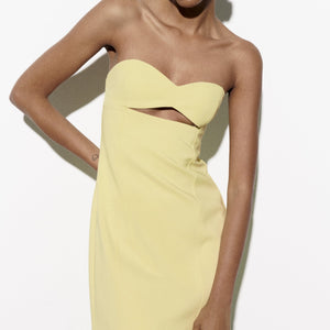 Sleeveless Ruched Hollow Dress