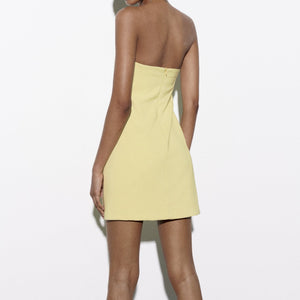 Sleeveless Ruched Hollow Dress