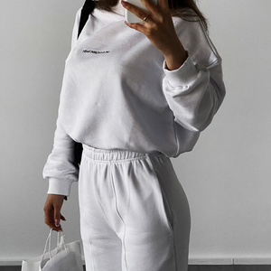 2-Piece Cropped Drawstring Hoodie and Sweatpants Set