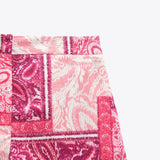 Bandana Print Bermuda Shorts Pink