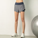 Breathable Double Layered Workout Shorts Gray