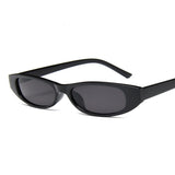 Skinny Frame Sunglasses Black