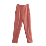 Chic Straight Leg Pants Dusty Rose