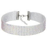 Glitzy Diamond Choker Multi (Med Band)