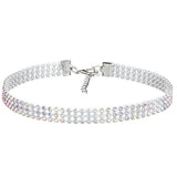 Glitzy Diamond Choker Multi (Thin Band)