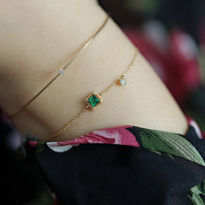 Emerald Chain Bracelet