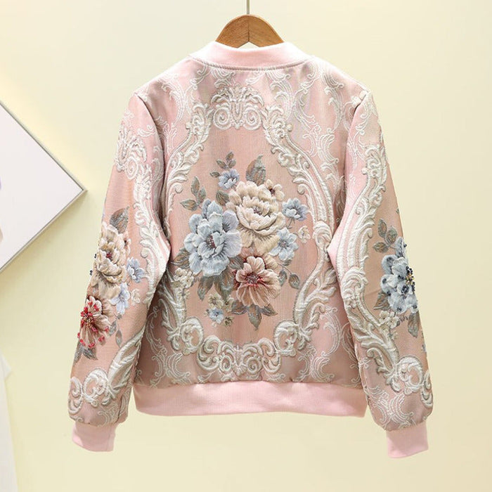 Jacquard Bomber Pink