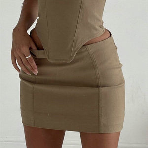 Corset Top and Skirt Matching Set