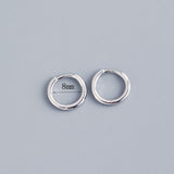 Stainless Steel Minimalist Hoop Earrings Silver