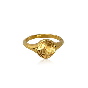 18K Gold Plated Sun Ray Ring