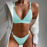 2-Piece Ring Brazilian Bikini Sky Blue