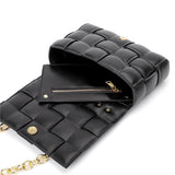 Quilted Square Crossbody Handbag Black