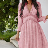 Moving On Midi Dress Navy Pink