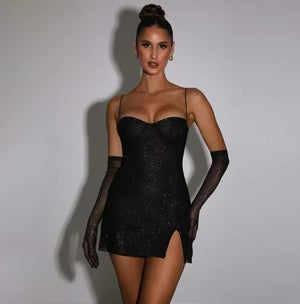 Silk Diamond Mini Dress