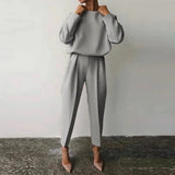 2-Piece Pullover Sweater and Harem Pants Set