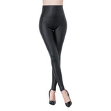 High Waist Faux Leather Leggings Thick Matte