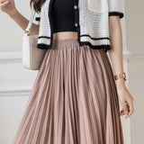 Loose Pleated Chiffon Pants Pink