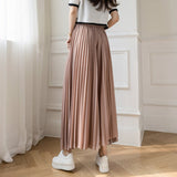 Loose Pleated Chiffon Pants Pink