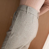 Wool High Waist Trouser Pants