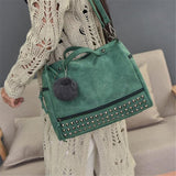 Vintage Faux Leather Bag Green