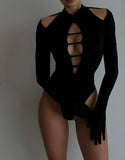 Long Sleeve Zipper High Side Bodysuit