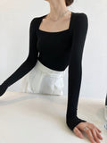 Long Sleeve Square Neck Shirt