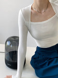 Long Sleeve Square Neck Shirt