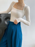 Long Sleeve Square Neck Shirt