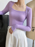 Long Sleeve Square Neck Shirt