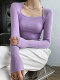 Long Sleeve Square Neck Shirt