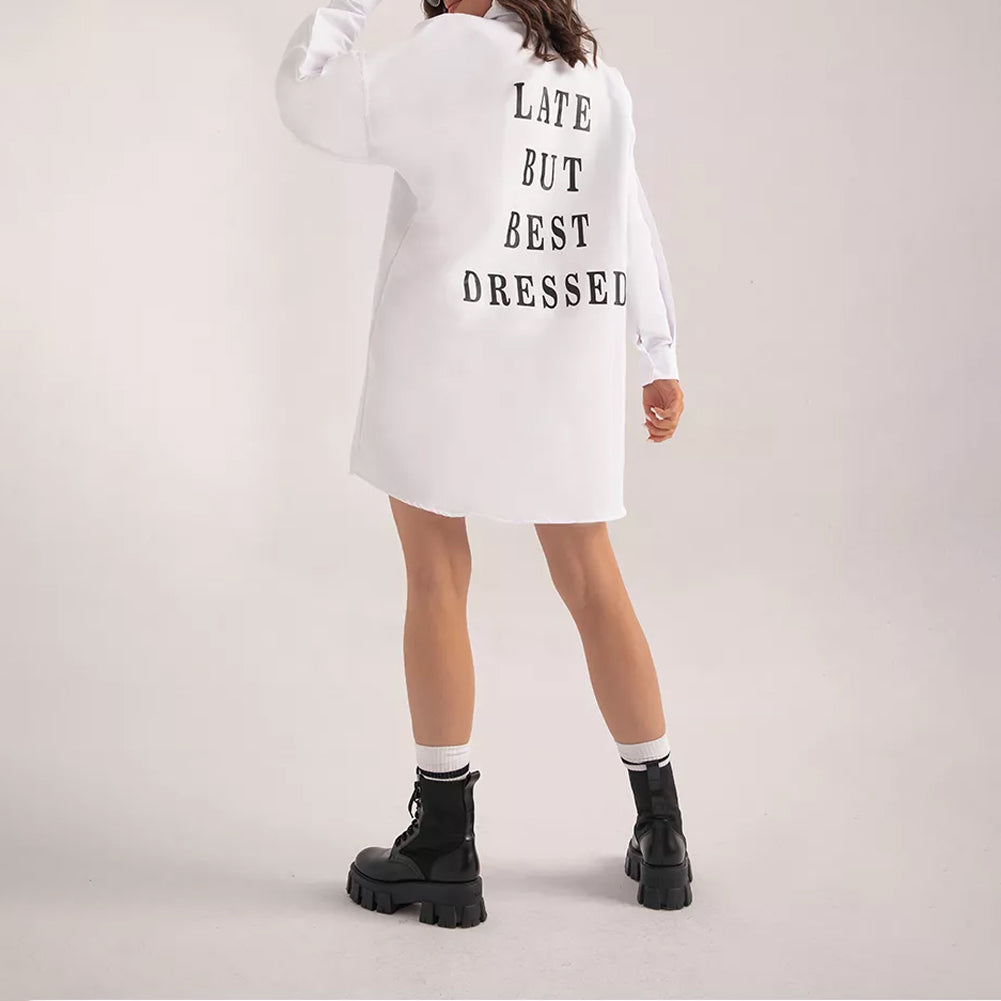 Late But Best Dressed Oversized Shirt Dress
