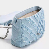 Denim Chain Bag Blue