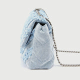 Denim Chain Bag Blue