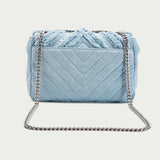 Denim Chain Bag Blue