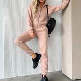 2-Piece Zipper Tracksuit Sweatsuit Set