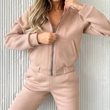 2-Piece Zipper Tracksuit Sweatsuit Set