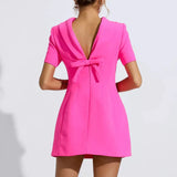 Pink Bow Mini Dress