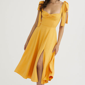 Sleeveless Strappy Shoulder Midi Dress