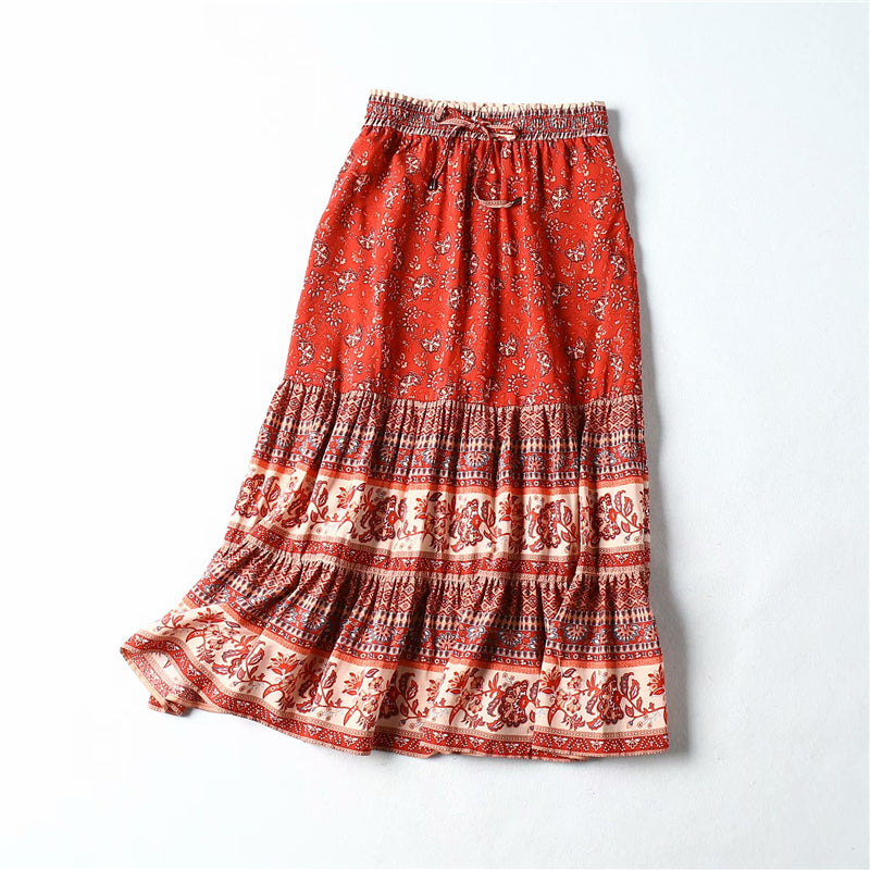 Printed Bohemian Skirt