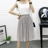 Chiffon High Waist Shorts Gray