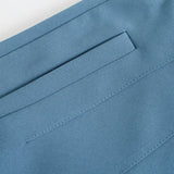 Chic Straight Leg Pants Blue