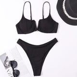 2-Piece Push Up Bikini Black