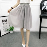 Chiffon High Waist Shorts Gray