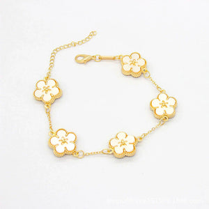 18K Gold Plated Flower Bracelet